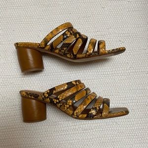 Miista snake effect leather sandal size 37